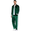 COOFANDY Mens Velour Tracksuit 2 Piece Set Velvet Sweatsuit for Party(Evergreen)
