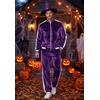 COOFANDY Mens Velour Tracksuit 2 Piece Set Velvet Sweatsuit for Party(Light Purple)