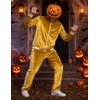 COOFANDY Mens Velour Tracksuit 2 Piece Set Velvet Sweatsuit for Party(Medium Yellow)