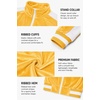 COOFANDY Mens Velour Tracksuit 2 Piece Set Velvet Sweatsuit for Party(Medium Yellow)