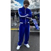 COOFANDY Mens Velour Tracksuit 2 Piece Set Velvet Sweatsuit for Party(Sky Blue)