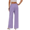 COOFANDY Womens Wide Leg Casual Pants Flowy Beach Trousers, S-XXL(Lilac)