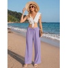 COOFANDY Womens Wide Leg Casual Pants Flowy Beach Trousers, S-XXL(Lilac)