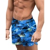COOFANDY Men’s Swim Trunks Quick Dry Board Shorts Swimwear Bathing Suit(P Palm Tree Blue)