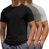 3pcs-black+light Army+light Grey
