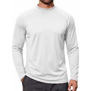 COOFANDY Mens Thermal Long Sleeve Shirt Mock Turtleneck Fleece Base Layer(02 Bleached)