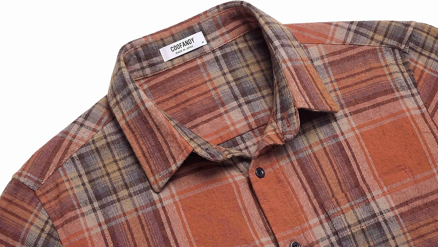 image:imageCOOFANDY Mens Flannel Shirts Long Sleeve Button Down Shirt with Pocket Casual Shirts Work Shirts for MenOrangeyellow Plaid