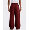 COOFANDY Men’s Casual Baggy Sweatpants Cotton Wide Leg Drawstring Pants(Red)