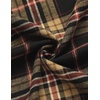 COOFANDY Mens Flannel Shirts Long Sleeve Button Down Shirt with Pocket Casual Shirts Work Shirts for Men(Black-khaki-red Plaid)