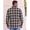 COOFANDY Mens Flannel Shirts Long Sleeve Button Down Shirt with Pocket Casual Shirts Work Shirts for Men(Blue Brown Plaid)