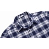 COOFANDY Mens Flannel Shirts Long Sleeve Button Down Shirt with Pocket Casual Shirts Work Shirts for Men(Blue White Plaid)