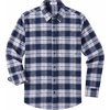 COOFANDY Mens Flannel Shirts Long Sleeve Button Down Shirt with Pocket Casual Shirts Work Shirts for Men(Blue White Plaid)