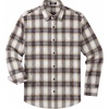 COOFANDY Mens Flannel Shirts Long Sleeve Button Down Shirt with Pocket Casual Shirts Work Shirts for Men(Khaki-blue Plaid)