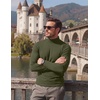 COOFANDY Men’s Slim Fit Mock Turtleneck T Shirt Casual Basic Knitted Long Sleeve Pullover Sweater(Army Green)