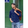 COOFANDY Men’s Slim Fit Mock Turtleneck T Shirt Casual Basic Knitted Long Sleeve Pullover Sweater(Deep Blue)
