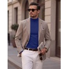 COOFANDY Men’s Slim Fit Mock Turtleneck T Shirt Casual Basic Knitted Long Sleeve Pullover Sweater(Deep Blue)