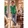 COOFANDY Men’s Sweater Vest Cable Knitted V Neck Slim Fit Sleeveless Pullover Sweater(Forest Green)