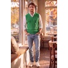 COOFANDY Men’s Sweater Vest Cable Knitted V Neck Slim Fit Sleeveless Pullover Sweater(Forest Green)