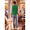 COOFANDY Men’s Sweater Vest Cable Knitted V Neck Slim Fit Sleeveless Pullover Sweater(Forest Green)