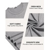 COOFANDY Men’s T-Shirt Long Sleeve Crew Neck Casual Soft Basic Tee Shirts(Grey)