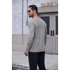 COOFANDY Men’s T-Shirt Long Sleeve Crew Neck Casual Soft Basic Tee Shirts(Grey)