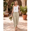 COOFANDY Womens Lightweight Casual Pants Drawstring Loose Beach Trousers(Apricot)