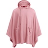 COOFANDY Unisex Casual Hooded Poncho Cape Cloak Fashion Coat Hoodie Pullover with Pocket(Light Pink)