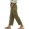 COOFANDY Womens Lightweight Casual Pants Drawstring Loose Beach Trousers(Green)