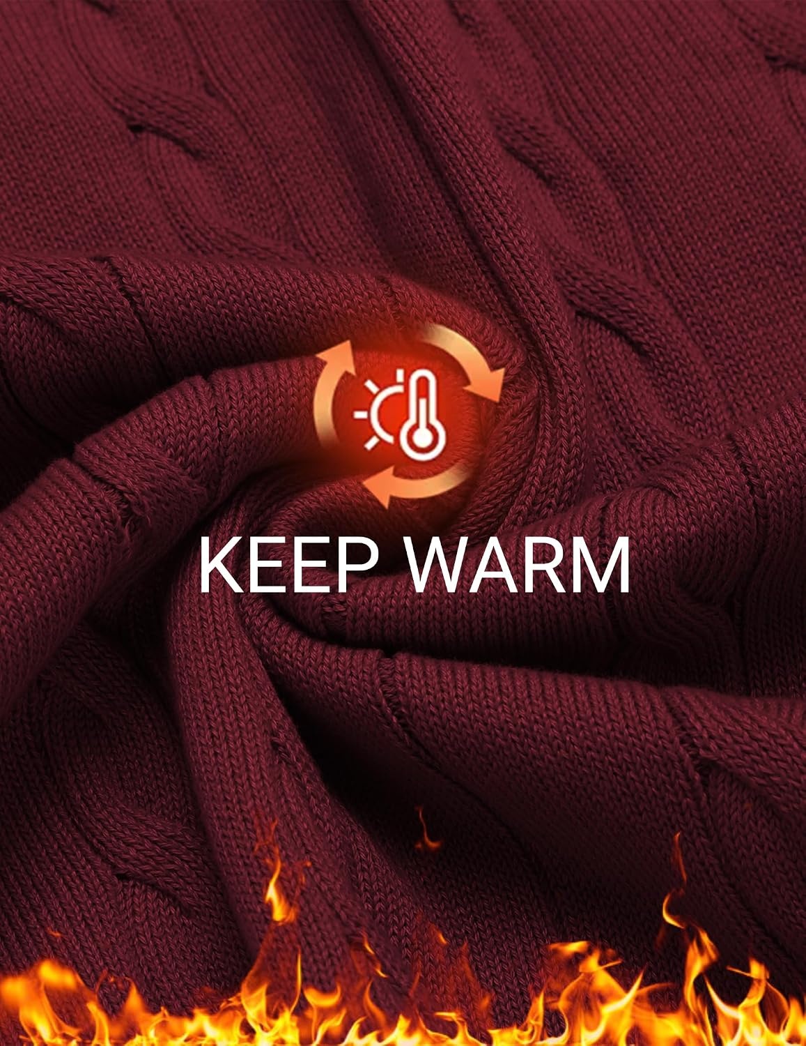image:imageCOOFANDY Mens Sweater Vest V Neck Casual Sleeveless Knit Pullover SweaterDark Red