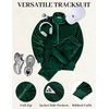 COOFANDY Mens 2 Piece Velour Tracksuit Full Zip Jackets Pants Velvet Jogging Suits Sweatsuit Set(Evergreen)