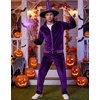 COOFANDY Mens 2 Piece Velour Tracksuit Full Zip Jackets Pants Velvet Jogging Suits Sweatsuit Set(Light Purple)