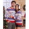COOFANDY Men’s Christmas Sweaters Crewneck Funny Ugly Knitted Pullovers(Argyle Christmas Letter)