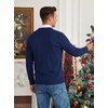 COOFANDY Men’s Christmas Sweaters Crewneck Funny Ugly Knitted Pullovers(Blue Reindeer)