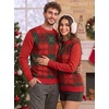 COOFANDY Men’s Christmas Sweaters Crewneck Funny Ugly Knitted Pullovers(Christmas Grid – Red & Green)