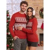 COOFANDY Men’s Christmas Sweaters Crewneck Funny Ugly Knitted Pullovers(Christmas Snowflake – Red)