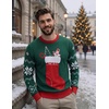COOFANDY Men’s Christmas Sweaters Crewneck Funny Ugly Knitted Pullovers(Christmas Socks – Green)