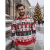 COOFANDY Men’s Christmas Sweaters Crewneck Funny Ugly Knitted Pullovers(Full Print Santa)