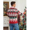 COOFANDY Men’s Christmas Sweaters Crewneck Funny Ugly Knitted Pullovers(Full Print Santa)