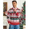 COOFANDY Men’s Christmas Sweaters Crewneck Funny Ugly Knitted Pullovers(Full Print Santa)