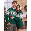 COOFANDY Men’s Christmas Sweaters Crewneck Funny Ugly Knitted Pullovers(Green Snowflake)