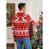COOFANDY Men’s Christmas Sweaters Crewneck Funny Ugly Knitted Pullovers(Red Reindeer)