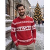 COOFANDY Men’s Christmas Sweaters Crewneck Funny Ugly Knitted Pullovers(Reindeer Christmas Tree)