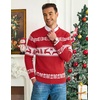 COOFANDY Men’s Christmas Sweaters Crewneck Funny Ugly Knitted Pullovers(Reindeer Christmas Tree)