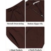 COOFANDY Mens Cotton Linen Pants Casual Lightweight Summer Beach Dress Pant(Brown)