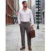 COOFANDY Mens Cotton Linen Pants Casual Lightweight Summer Beach Dress Pant(Dark Grey)