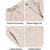 COOFANDY Mens Cotton Linen Pants Casual Lightweight Summer Beach Dress Pant(Linen Khaki)