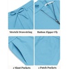 COOFANDY Mens Cotton Linen Pants Casual Lightweight Summer Beach Dress Pant(Sky Blue)