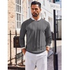COOFANDY Men’s Crew Neck Sweater Long Sleeve Casual Knit Dress Sweaters(Dark Grey)