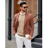 COOFANDY Men’s Crew Neck Sweater Long Sleeve Casual Knit Dress Sweaters(Khaki)