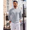 COOFANDY Men’s Crew Neck Sweater Long Sleeve Casual Knit Dress Sweaters(Light Grey)